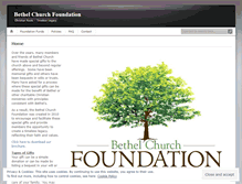 Tablet Screenshot of bethelchurchfoundation.org